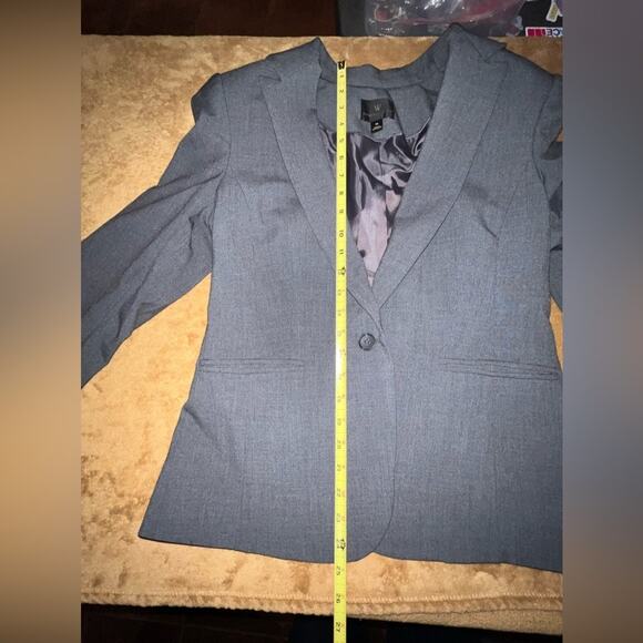 Worthington  Blazer dark Gray Fitted Button Closure Womens Size 10 - Picture 8 of 10